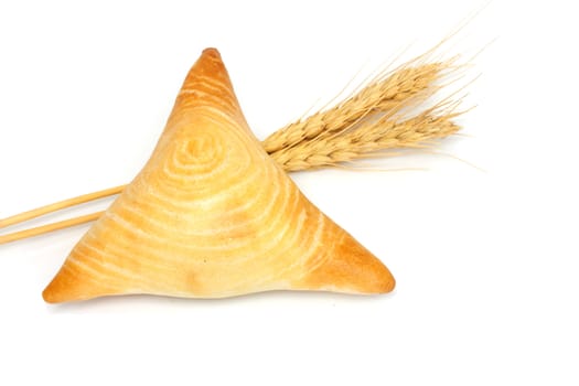 Bread with wheat and ears 