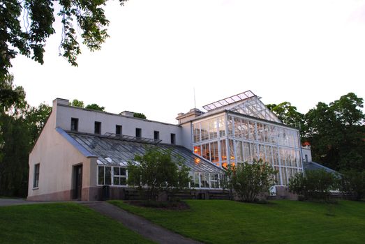The greenhouse at The University Botanical Garden in Oslo, Norway. It is administrated by the University of Oslo.