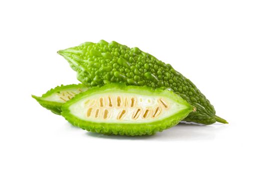 Bitter melon isolated on white background