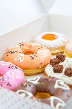 Box full of donuts set