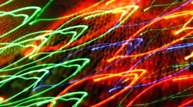 A textured background with an abstract pattern of colorful party lights.