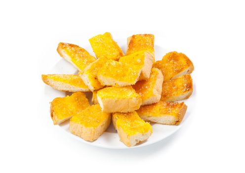 toast bread isolated on white