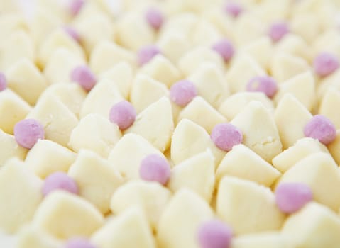 sweet candies pastry on white