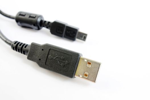 USB data cable isolated on a white background