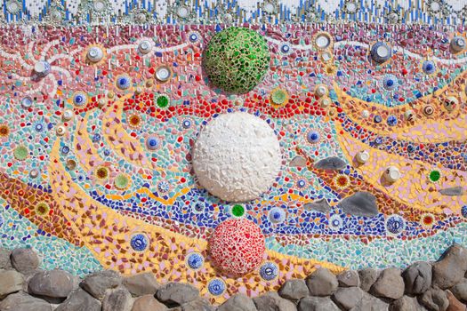 Colorful Ceramic wall as Background