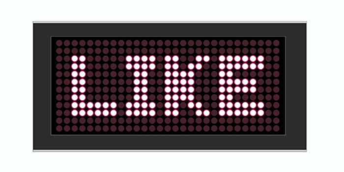 LED Display shows Text like