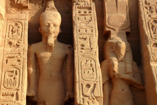 Landmark of the famous Ramses II at Abu Simbel in Egypt