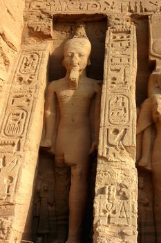 Landmark of the famous Ramses II at Abu Simbel in Egypt