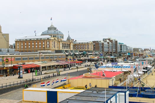 Dutch beach resort with famous Kurhaus hotel . Netherlands, Den Haag