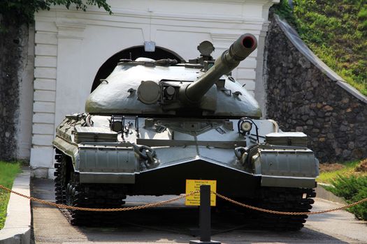 KIEV, UKRAINE- MAY 16: T-10 (Object 730) Soviet Cold War heavy tank in Museum of the Great Patriotic War,  May 16, 2012 in Kiev, Ukraine
