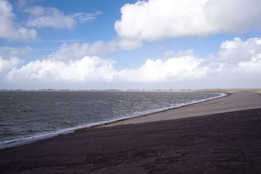 storm flood in st. peter-ording, germany