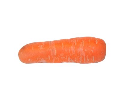 Ripe carrots isolated on a white background 