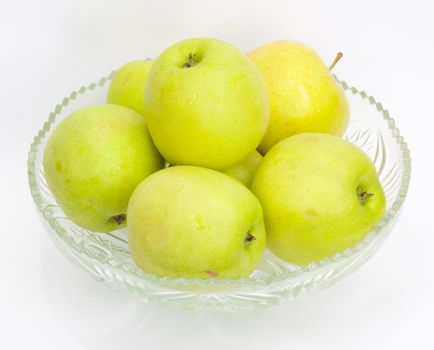 green apples in a glass jar