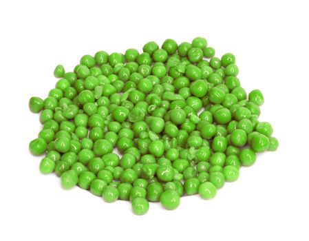 green peas isolated on a white background