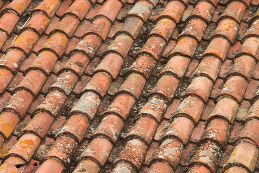 Tile roof in medieval a city