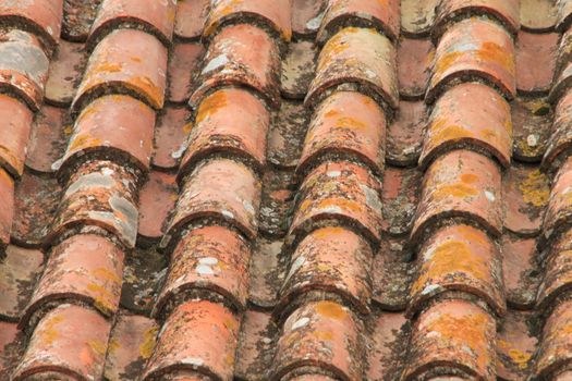 Tile roof in medieval a city
