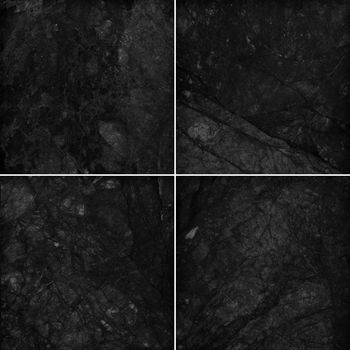 Four different black marble texture   high res