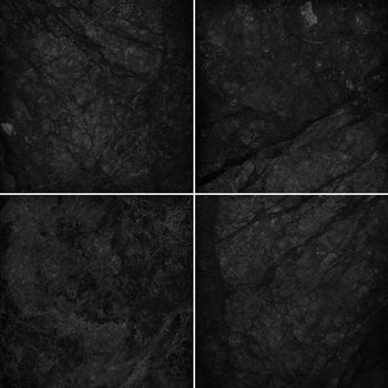 Four different black marble texture   high res