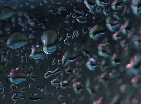 close up, rain drops on the window