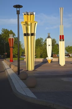 Artistic objects in a public park, Gresham OR.