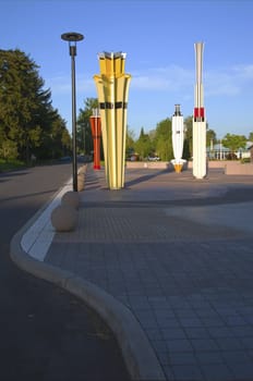 Artistic objects in a public park, Gresham OR.