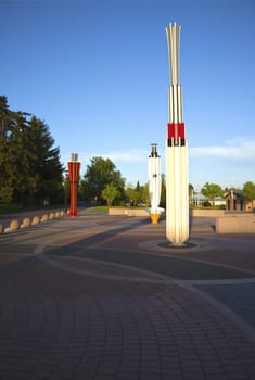 Artistic objects in a public park, Gresham OR.