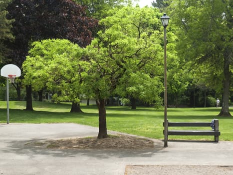 Public park in a neighborhood.