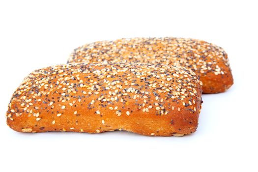 tasty bun, isolated on a white background