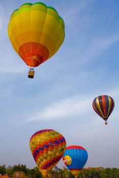 balloon in the blue sky of Thailand