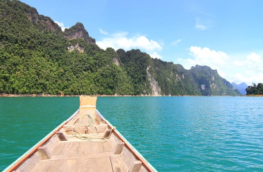 Khao Sok mountain and lake in thailand