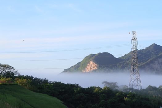 Beautiful landscape of   Ratchaprapha dam, Thailand