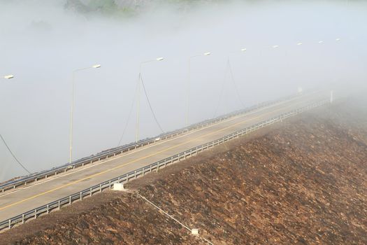 Beautiful landscape of   Ratchaprapha dam, Thailand