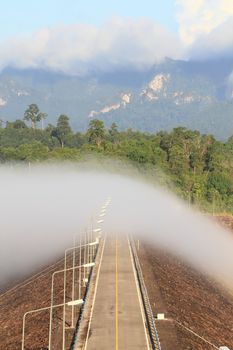 Beautiful landscape of   Ratchaprapha dam, Thailand