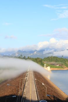 Beautiful landscape of   Ratchaprapha dam, Thailand