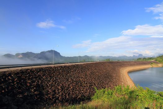 Beautiful landscape of   Ratchaprapha dam, Thailand