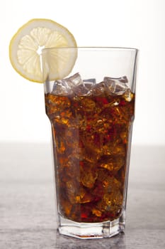 Fresh Cola with lemon and ice