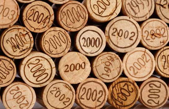 wine corks with years
