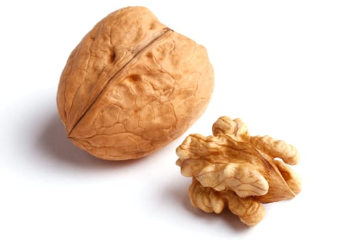 walnut with and without nutshell