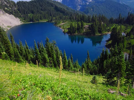 A photograph of mountain scenery.