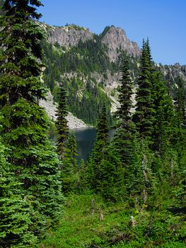 A photograph of mountain scenery.