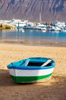 Boats on the coast. Lanzarote, Canary, Spaine