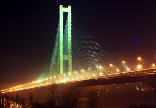 Bridge across the Dnieper River in Kiev.