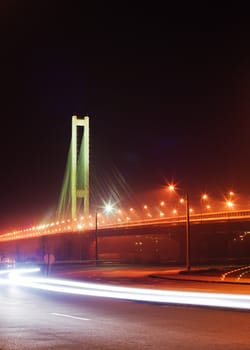 Bridge across the Dnieper River in Kiev.