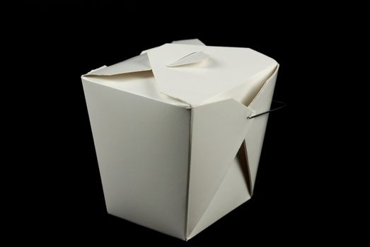 stock picture of a small carboard box for chinese food