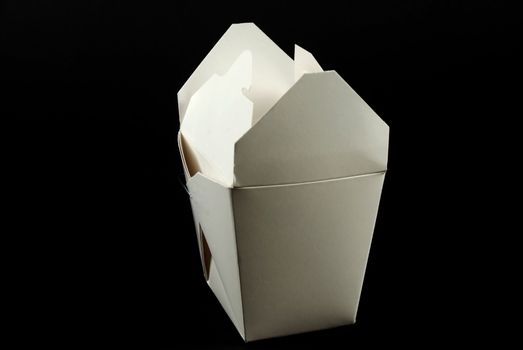 stock picture of a small carboard box for chinese food