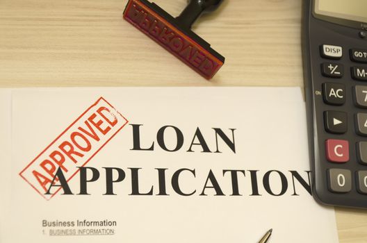 Approved the loan application, approved seal was shot