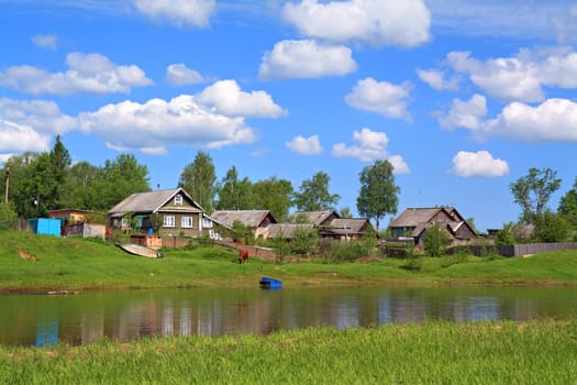 aging village on river coast