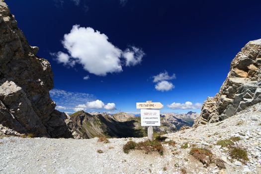 direction to first world war trenches in Dolomites pass