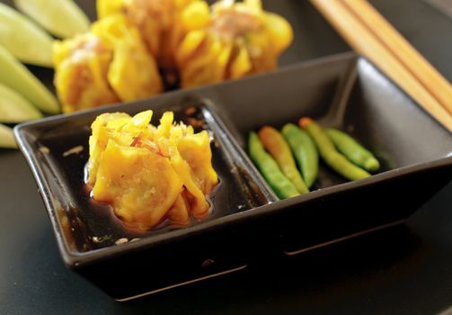 Chinese Steamed Dumpling food closeup