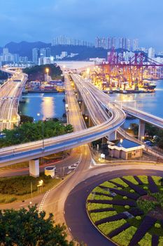 Hong Kong traffic at night